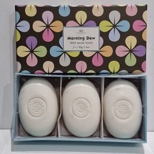 Asquith & Somerset Soap Set  Morning Dew 3x 150g Triple Milled Soaps 