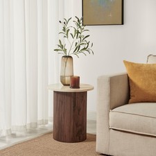 Penrose round walnut - penrose, cream