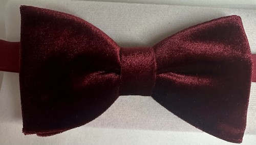Burgundy velvet pre tied - velvet, pre-tied
