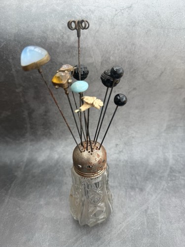 Antique glass sugar shaker - sugar,