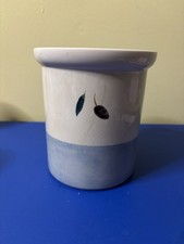 Poole Pottery Fresco by Rachel Barker Round Crock  Utensil Jar / vase Blue