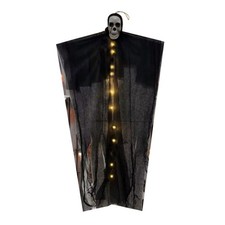 Lighted Plastic Skeleton Skull Halloween Decoration Easy To Hanging Scary