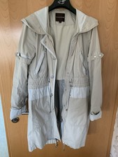 CREENSTONE women's coat jacket long jacket beige size 38-40 hood lightweight