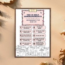 10 Commandments Bible Poster |
