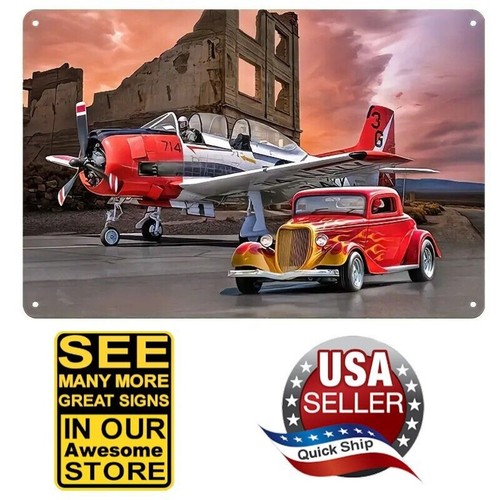Tin metal sign - sign, •