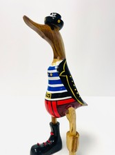 Wooden Duck Ornament Pirate
