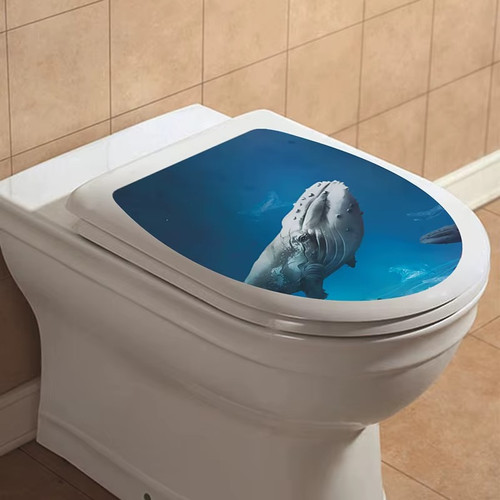 Toilet seat sticker art - seat,