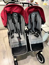 RED Bugaboo Donkey Duo Pram With Extras AND travel bag, USED