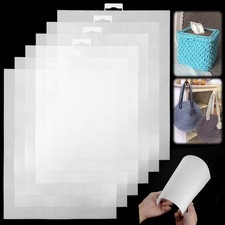 6 PCS Plastic Canvas Sheets, 14 Ct Mesh Fabric 11x8.26 inches 