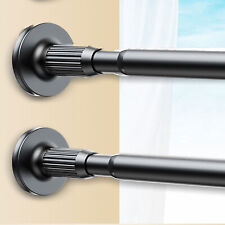 Telescopic Net Voile Tension Curtain Rail Pole Rod Rods Extendable Spring Loaded