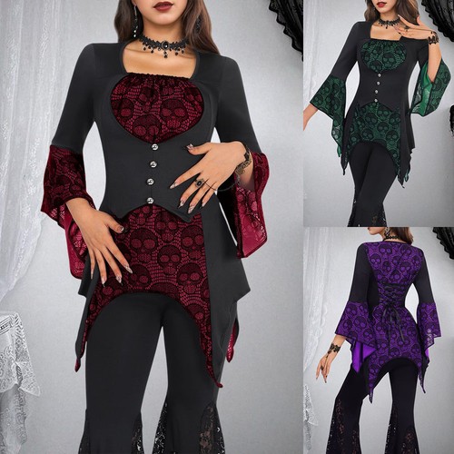 Women halloween skull gothic - women,