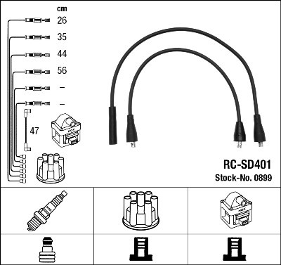0899 ngk ignition cable - 0899,