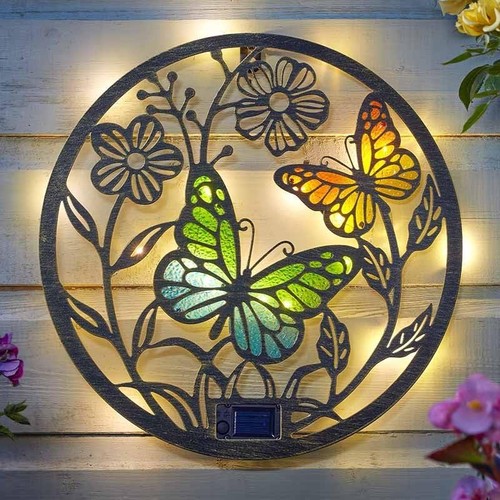 Solar butterfly wall art - solar,