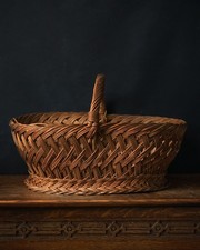 Large Vintage Wicker Shopping