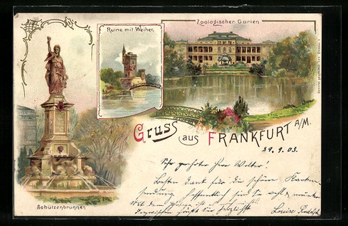 Lithograph frankfurt ostend - lithograph, frankfurt-ostend