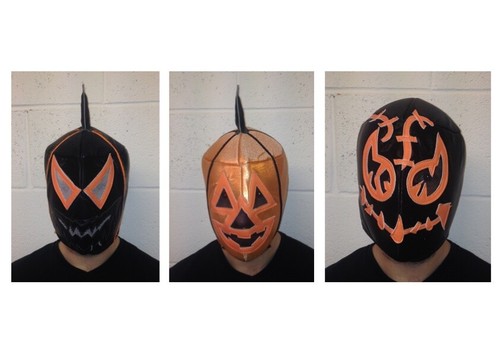 Pumpkin mexican wrestling mask - mexican,