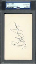 Bob Hayes PSA DNA Coa Signed 3x5 Index Card Autograph