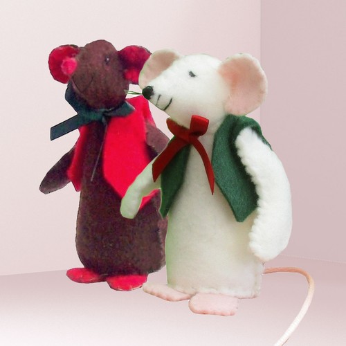 Christmas felt mice - , sewing