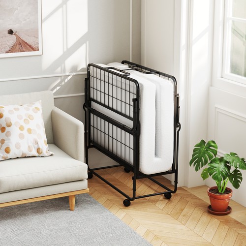 Folding single guest bed - single,