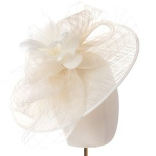 Cream Fascinator Hat for