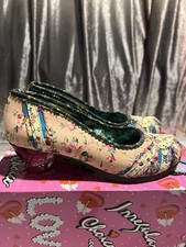 Irregular Choice Size 6 Patchwork “Patty” Low Court Ombre Perspex Heels