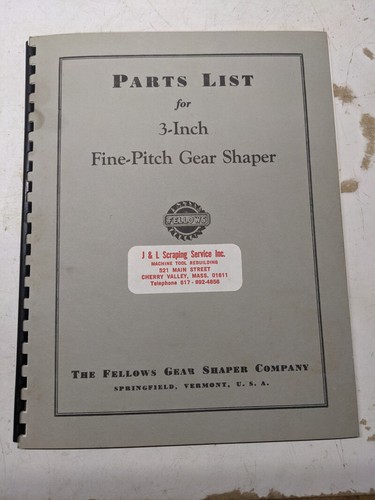 Fellows service parts - fellows,