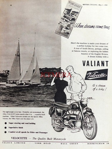 Velocette 192cc valiant 1958 - 'valiant',