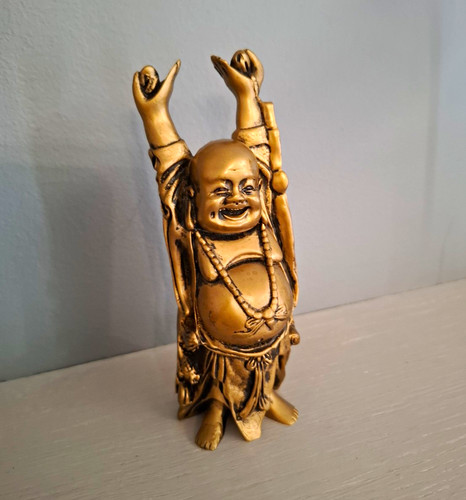 Brass effect resin laughing - brass,