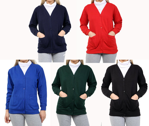 Girls button cardigan fleece - girls,