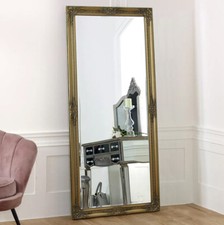 Mirror Large Full Length Wall Leaner Antique Vintage Gold 157cm x 68cm