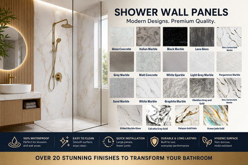 Pvc shower wall - panels, 1x2.4m