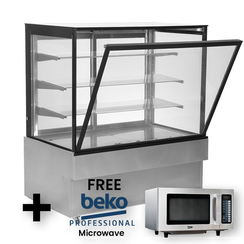 Cake display tilt front 100cm - display,