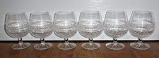 6 x Galway Irish Lead Crystal Brandy Glasses ~ Leah  ~ Signed ~ Excellent