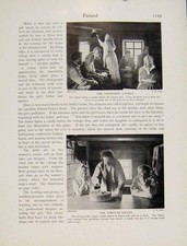 Original Old Vintage Print