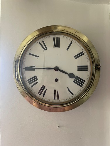 Ships bulkhead clock - , antique
