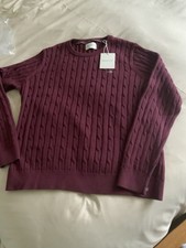 Gant Crew Neck Wine Red Jumper