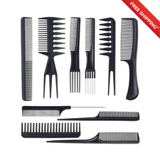 10PCS Hairdressing Comb & Clip