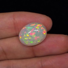 Natural Multicolor Fire Opal Oval Cabochon 4.55 Ct AAA+ Australian Gemstone