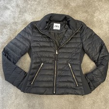 Zara Grey Puffer Jacket Size