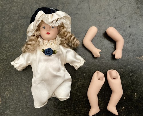 Small vintage bisque doll - bisque,