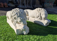 Vintage Lime Stone Chatsworth Canova Lions - Delivery Available 