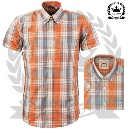 Relco mens check - relco, orange