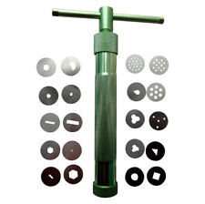 Green Clay Extruder Polymer Craft Gun Cake Sugarcraft Kit Tool W/20Discs#