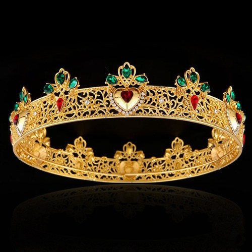 Metal rhinestone king queen - metal,