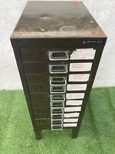 Vintage BISLEY 10 Drawer Filing Cabinet On Legs Storage Industrial