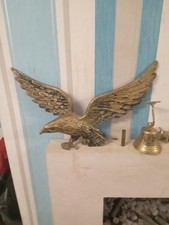 antique brass eagle sculpture
