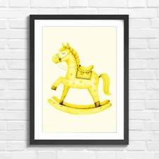 Whimsical Wooden Rocking Horse