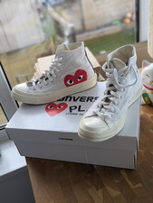 Boxed Converse X Comme des Garçons PLAY - Cream Trainers Hi-Tops Unisex