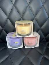 Yankee Candles 3 Pack Mini Vanilla Cupcake Pink Sands Lemon Lavender 10HR Jars