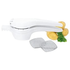 Potato Ricer Judge Stainless Steel with Dual Discs and Handy Bowl Clip